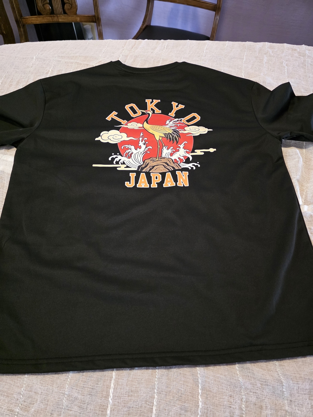 Tokyo Japan Graphic Back Black Men's Shirt
